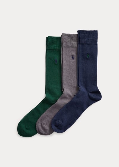 Calcetines Polo Ralph Lauren Hombre Verdes - Supersoft Trouser 3-Pack - JOARM7198